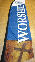 Worship Feather Flag