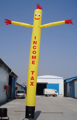 Income Tax SkyPuppet - Yellow (Single-Sided) - 20 Ft.